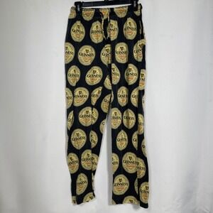 Guinness Extra Stout Black Beer Label Lounge Bottoms Pajama Pants Adult Small